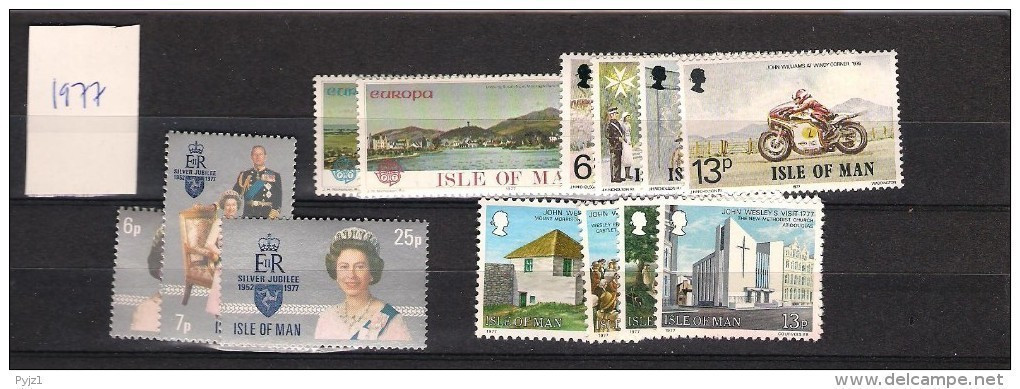 1977 MNH Isle Of Man, Year Collection, Postfris - Man (Eiland)