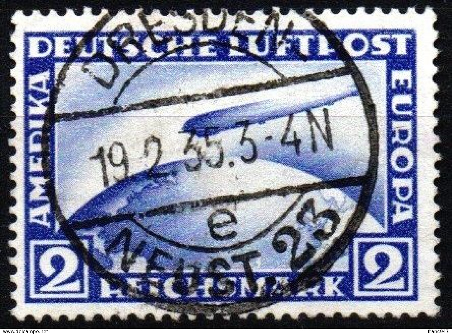 GERMANIA - 1928 Zeppelin 2m Oltremare - Unificato A36 USATO - Luft- Und Zeppelinpost