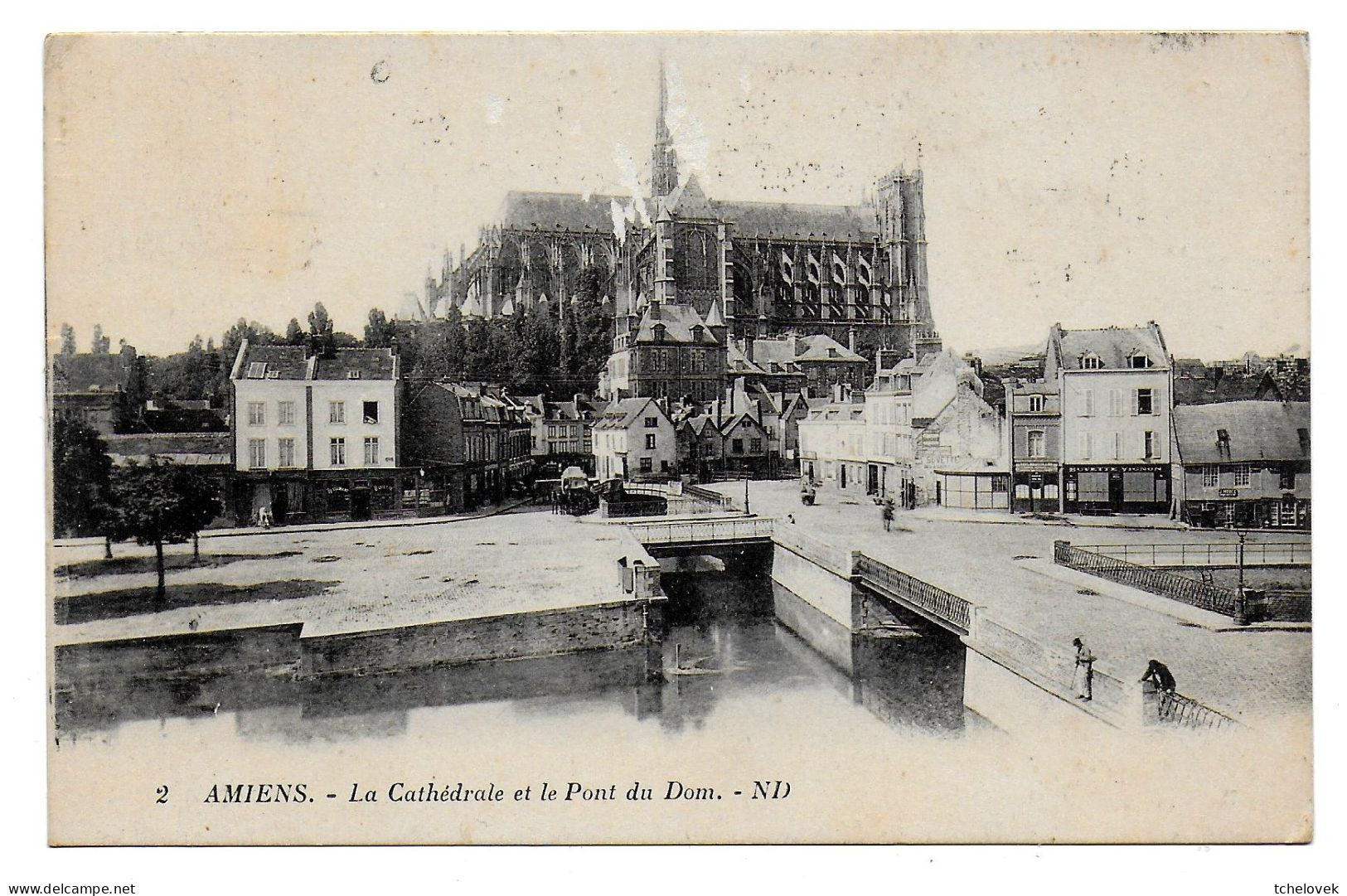 (80). Somme. Amiens. 1 Cp. (3) Cathedrale Et Pont Du Dom. 1939 - Amiens