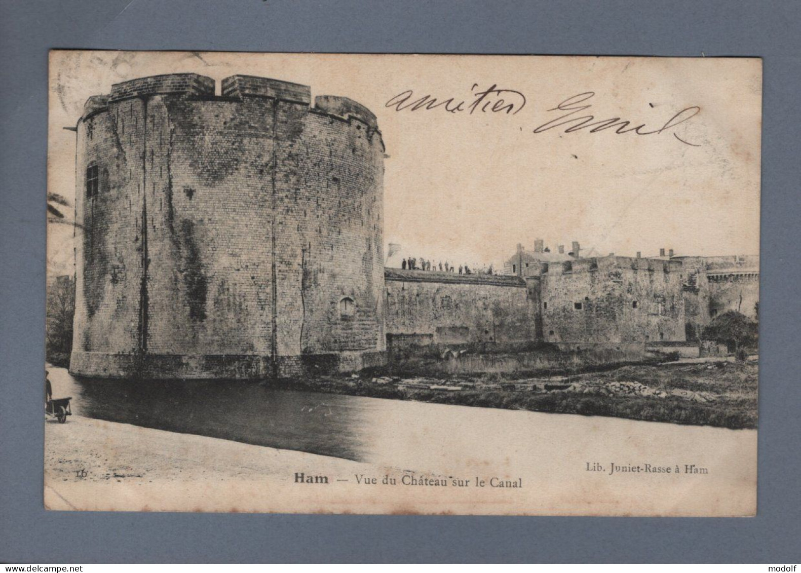 CPA - 80 - Ham - Vue Du Château Sur Le Canal - Circulée - Ham