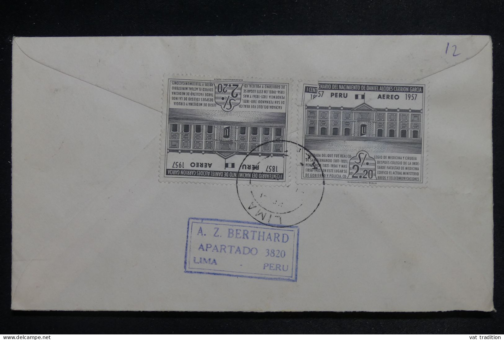 PEROU - Enveloppe De Lima Pour Le Congo Belge  - L 151992 - Peru