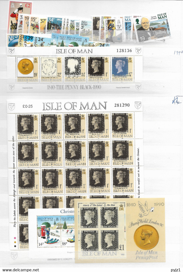 1990 MNH Isle Of Man, Year Collection, Postfris** - Man (Eiland)