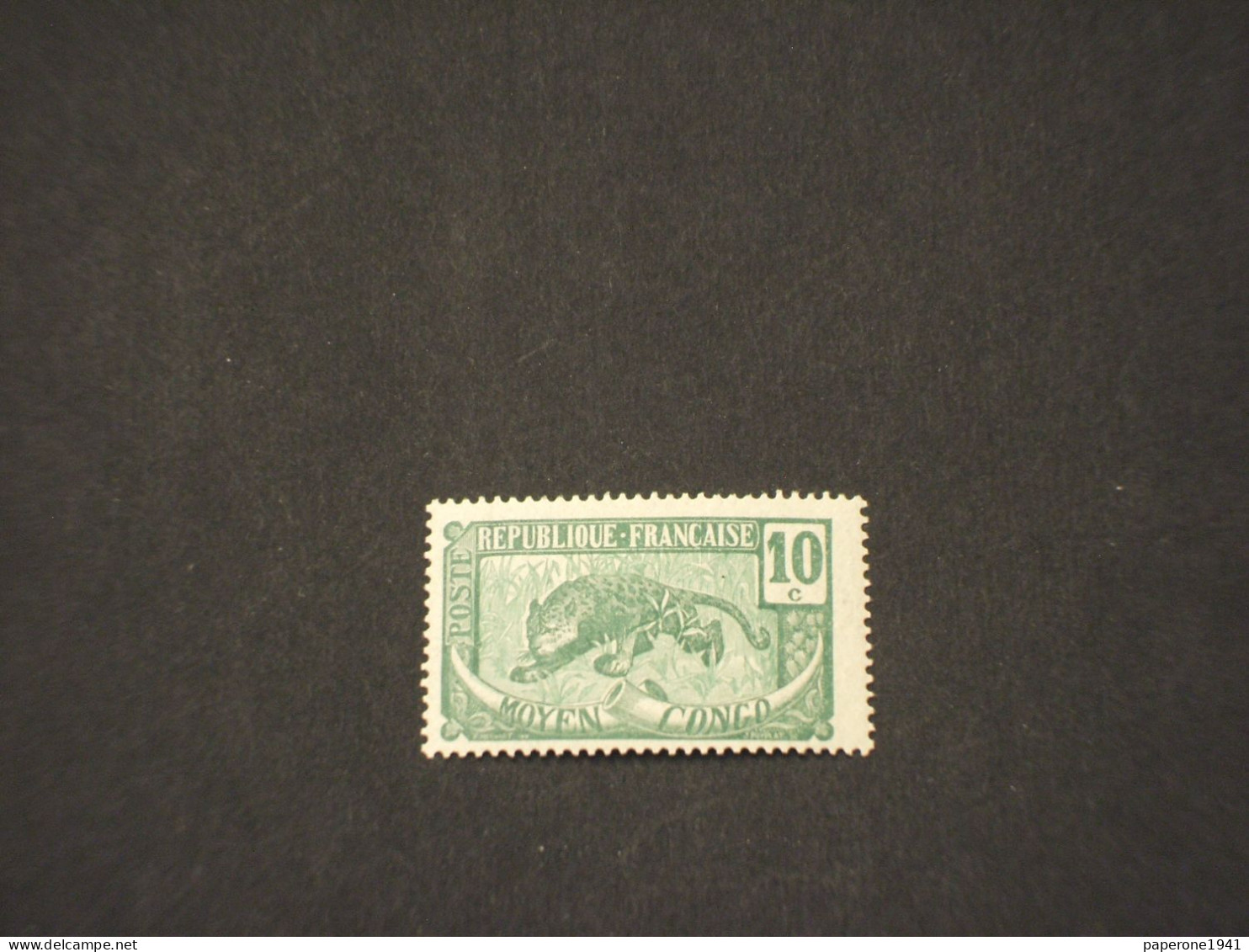 CONGO - 1922 PANTERA 10 C. - NUOVO(+) - Unused Stamps