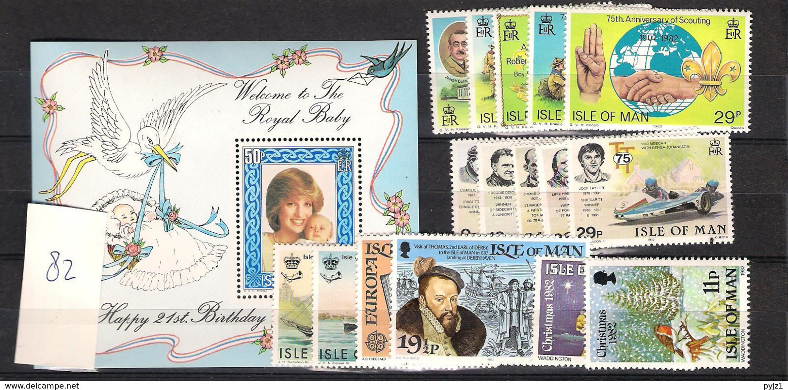 1982 MNH Isle Of Man, Year Collection, Postfris** - Man (Eiland)