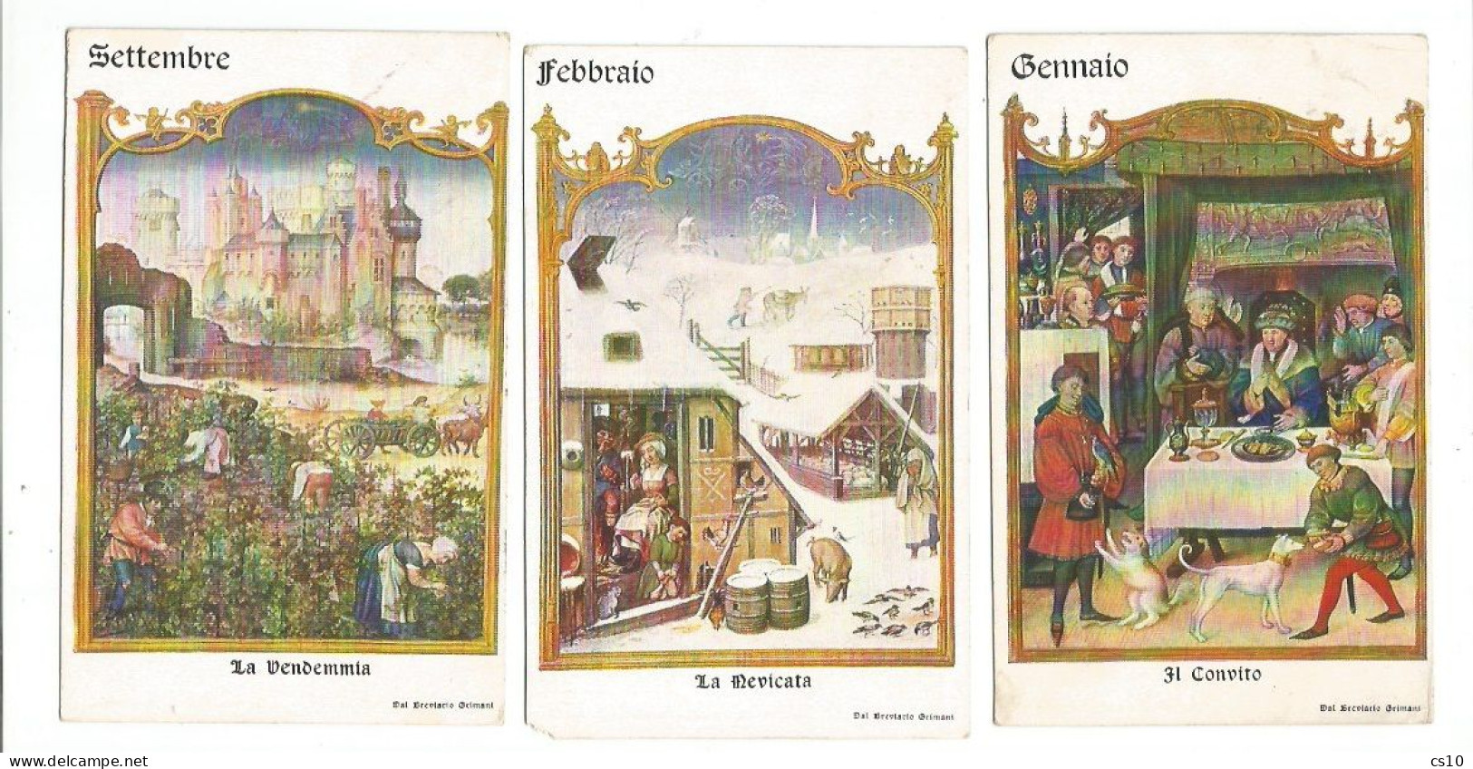 Patronato SM La Regina Madre #3 Cartoline Augurali Casa Del Pane Viaggiate Con Vignetta Gennaio Febbraio Settembre 1909 - Publicité