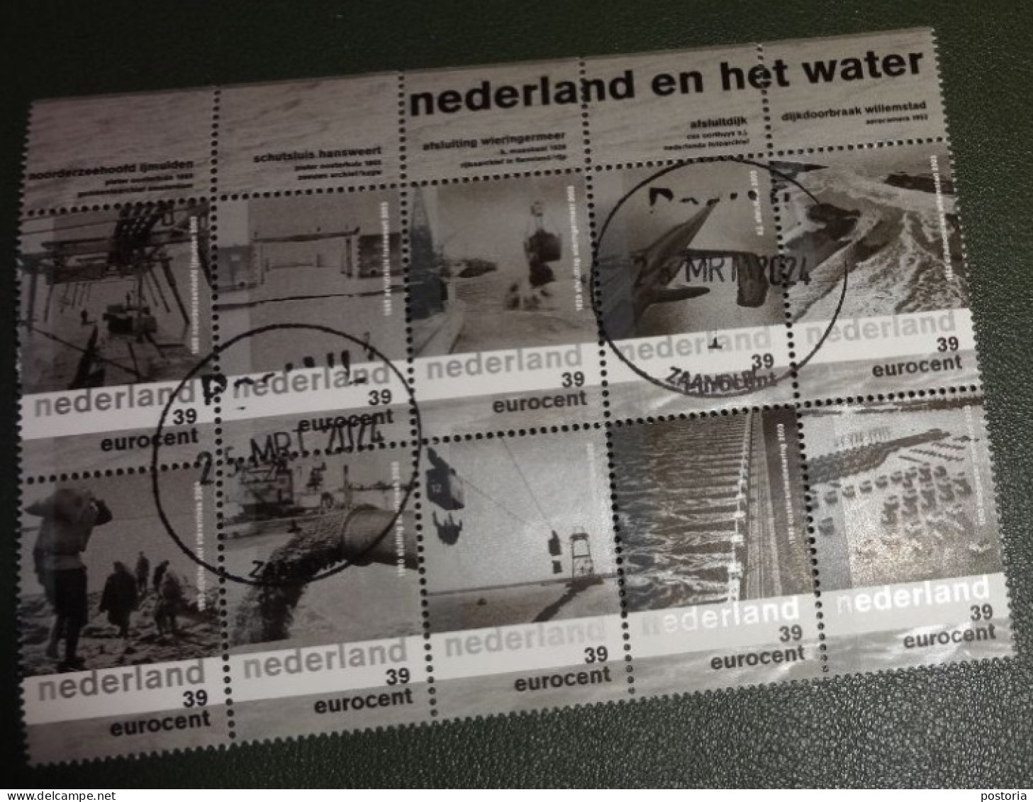 Nederland - NVPH - 2152 Tm 2161 - 2003 - Gebruikt - Used - Nederland En Het Water - Uit Blok - Ungebraucht