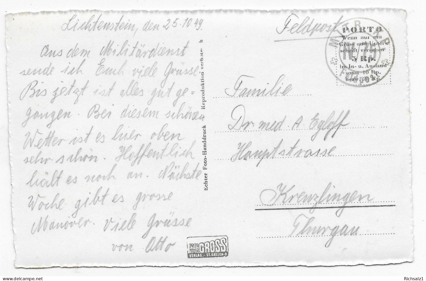 Heimat St. Gallen: Ansicht Von Lichtensteig Um 1949 - Lichtensteig