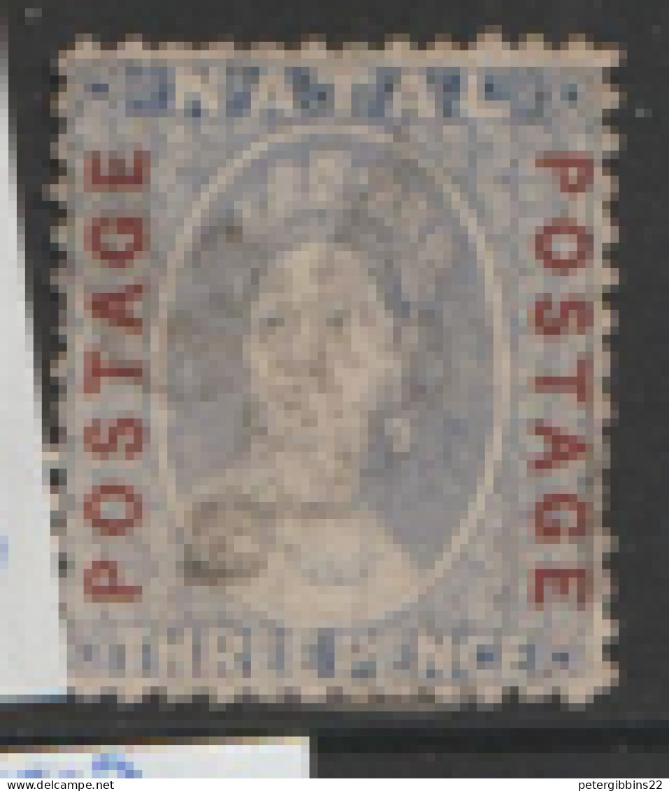 Natal  1870  SG 6 3d Overprinted POSTAGE  Fine Used - Natal (1857-1909)