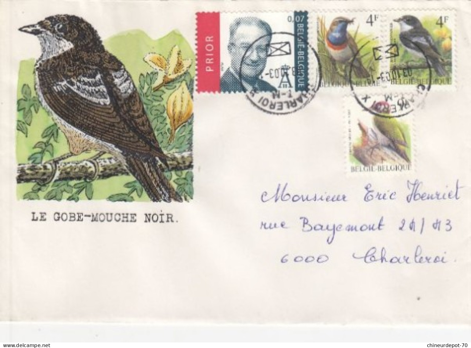 OISEAUX BUZIN  LE GOBE MOUCHE NOIR - 1985-.. Vogels (Buzin)