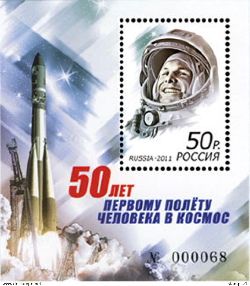 Russia 2011 The 50th Anniversary Of The First Human Spaceflight. Bl 145 - Europa