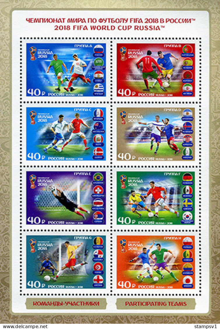 Russia 2018 20 FIFA World Cup Russia. Participating Teams. Mi 2559-66 - Nuovi