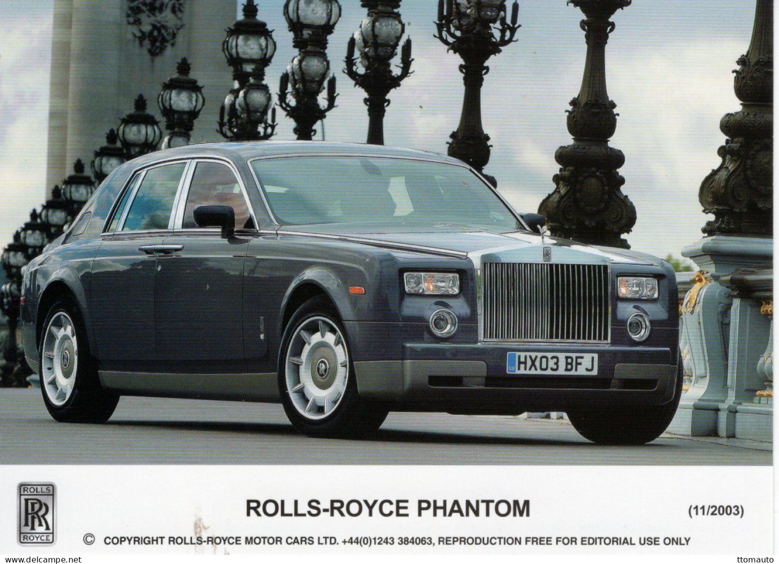 Rolls-Royce Phantom   - Publicité D'epoque 2003 - CPM - Voitures De Tourisme