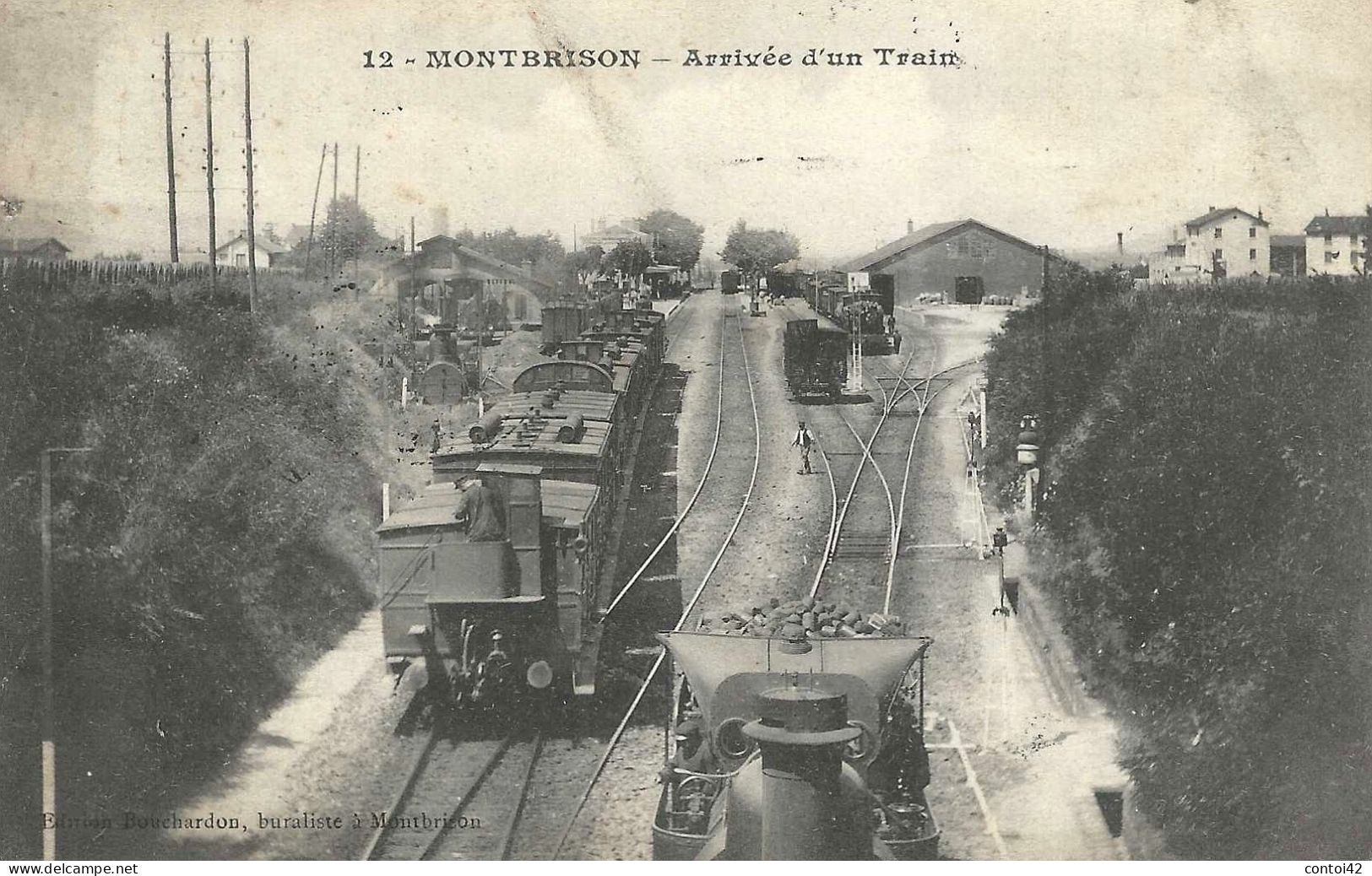 42 MONTBRISON TRAINS GARE CHEMINS DE FER LOIRE - Montbrison