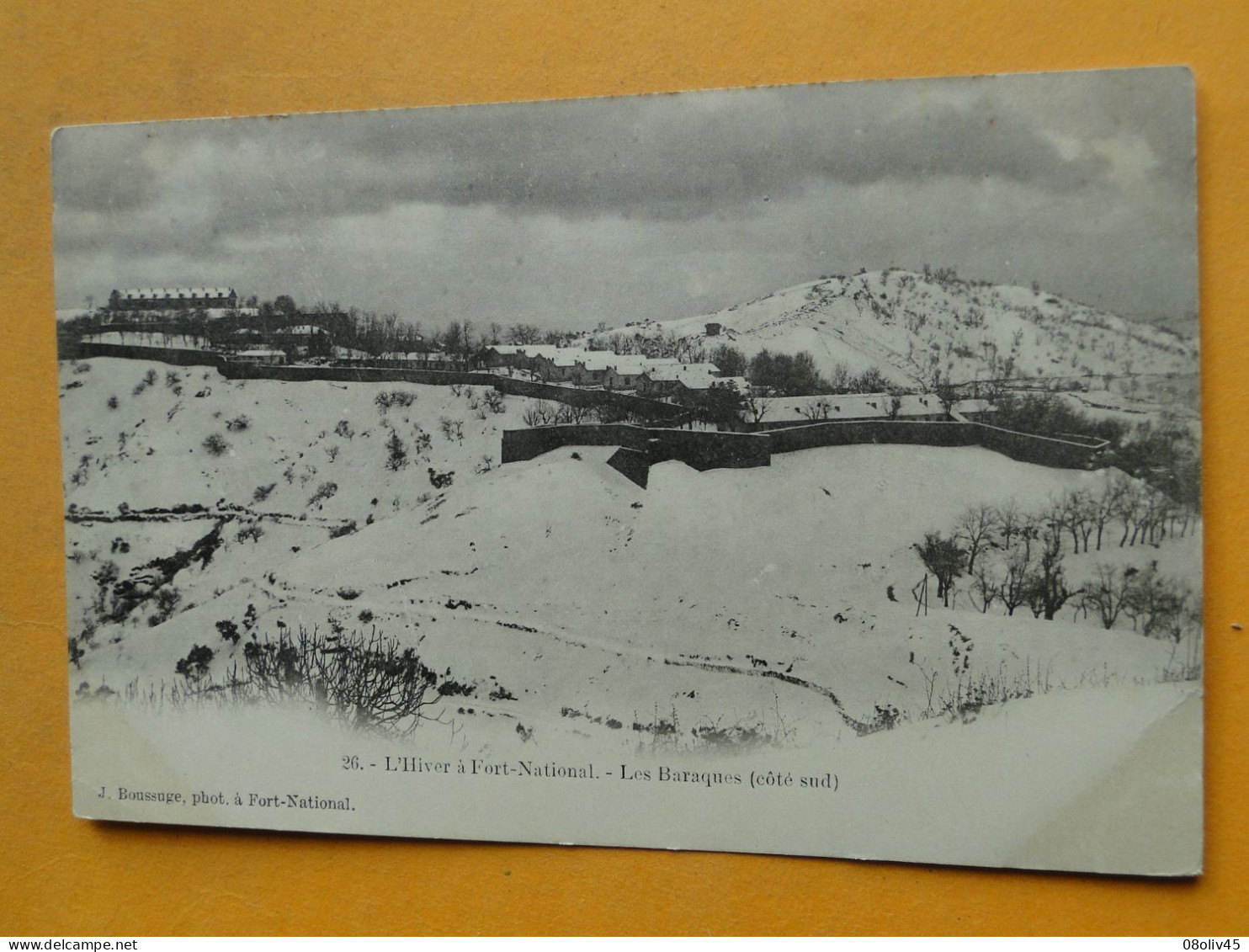 Cpa Algérie -- FORT NATIONAL -- Les Baraques Côté Sud L'hiver - Carte " Précurseur " - Personen