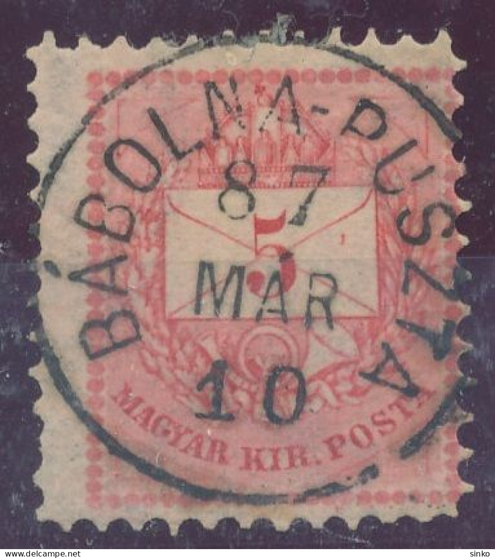 1881. Colour Number Krajcar 5kr Stamp, BABOLNA-PUSZTA - ...-1867 Préphilatélie