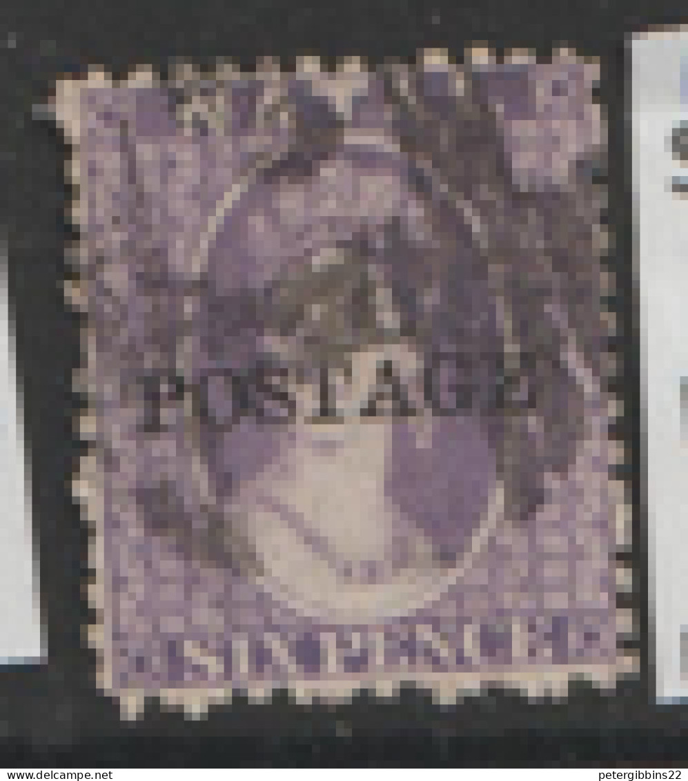 Natal  1875  SG 83 6d Overprinted  POSTAGE  Fine Used - Natal (1857-1909)