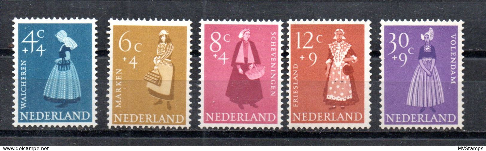 Netherlands 1958 Set Costumes/Trachten Stamps (Michel 712/16) MNH - Ongebruikt