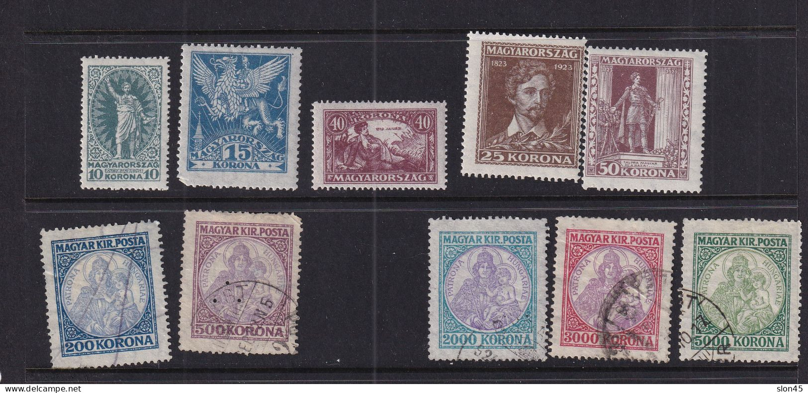 Hungary 1923 Mi 369-9 Complete Year (-1 Stamp) MH/Used 16065 - Used Stamps