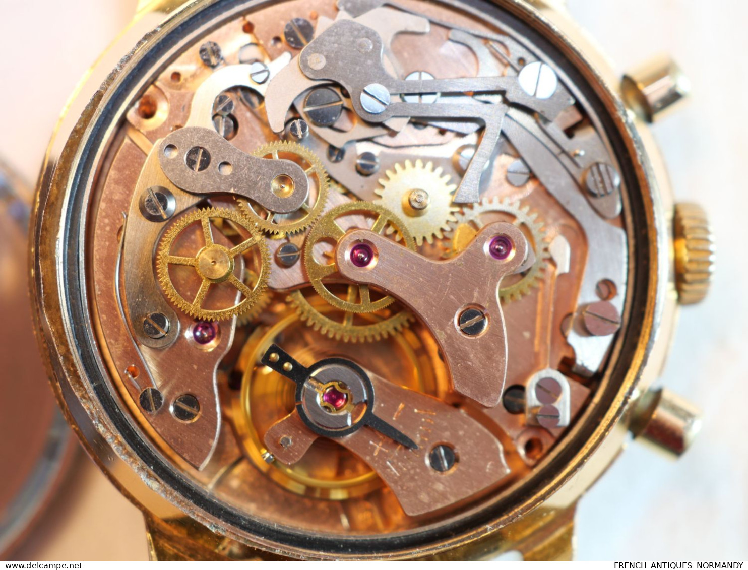 Montre Bracelet Chronographe PRIMEVERE Calibre LANDRON 248 - Années 50 Révisée  Montre Chronographe De Grandes Dimension - Designeruhren