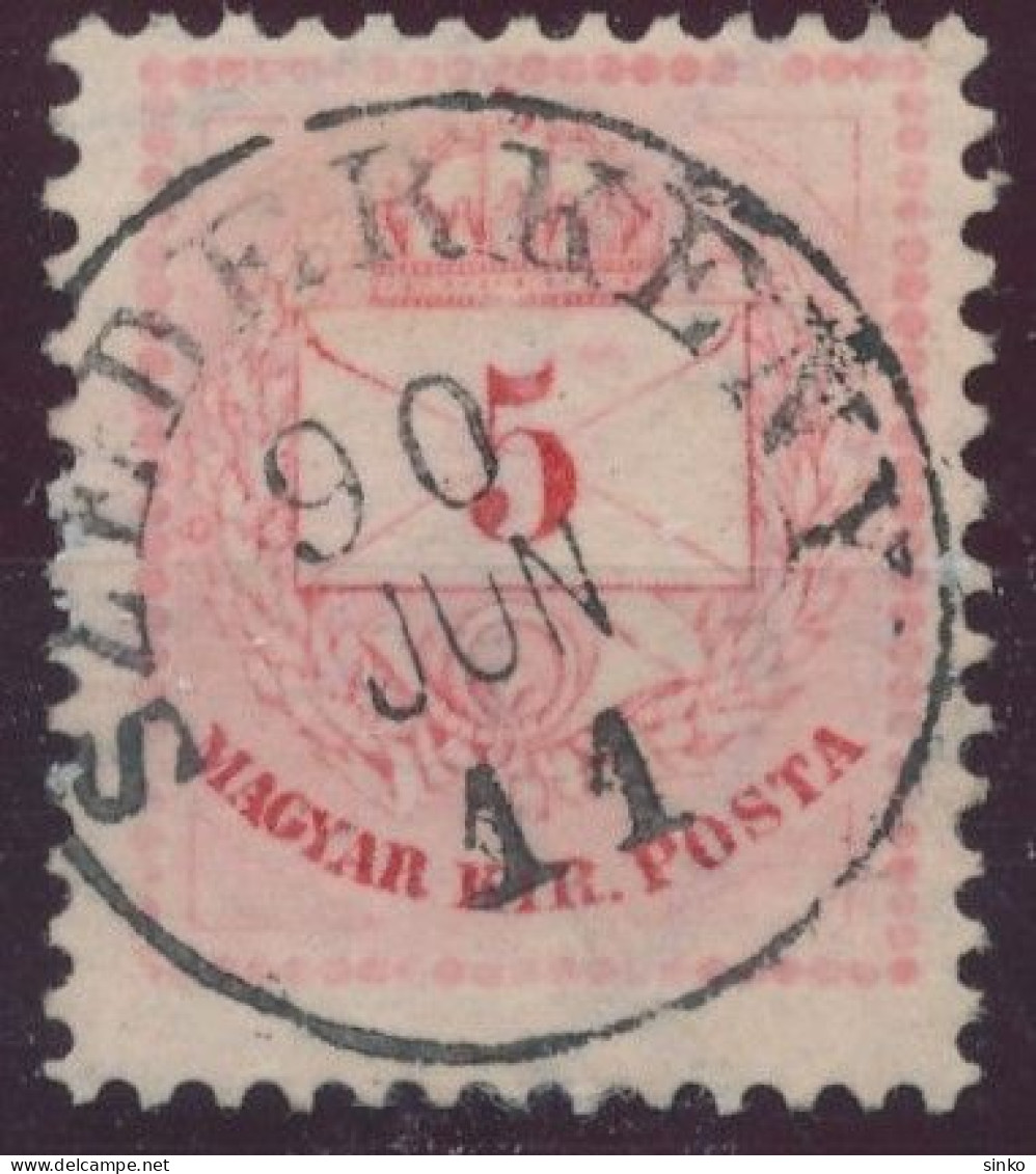 1881. Colour Number Krajcar 5kr Stamp, SZEDERKENY - ...-1867 Prephilately