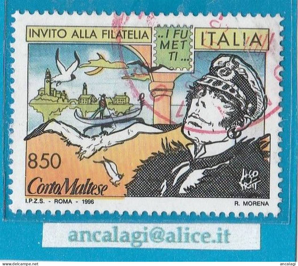 USATI ITALIA 1996 - Ref.0758 "I FUMETTI, CORTO MALTESE" 1 Val. - - 1991-00: Used