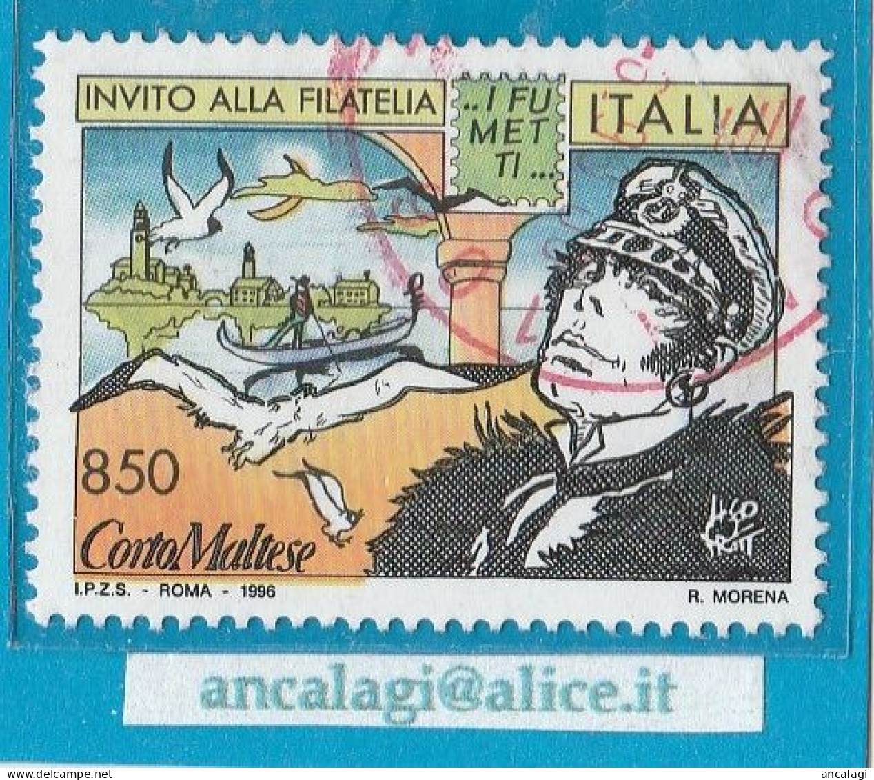 USATI ITALIA 1996 - Ref.0758 "I FUMETTI, CORTO MALTESE" 1 Val. - - 1991-00: Oblitérés