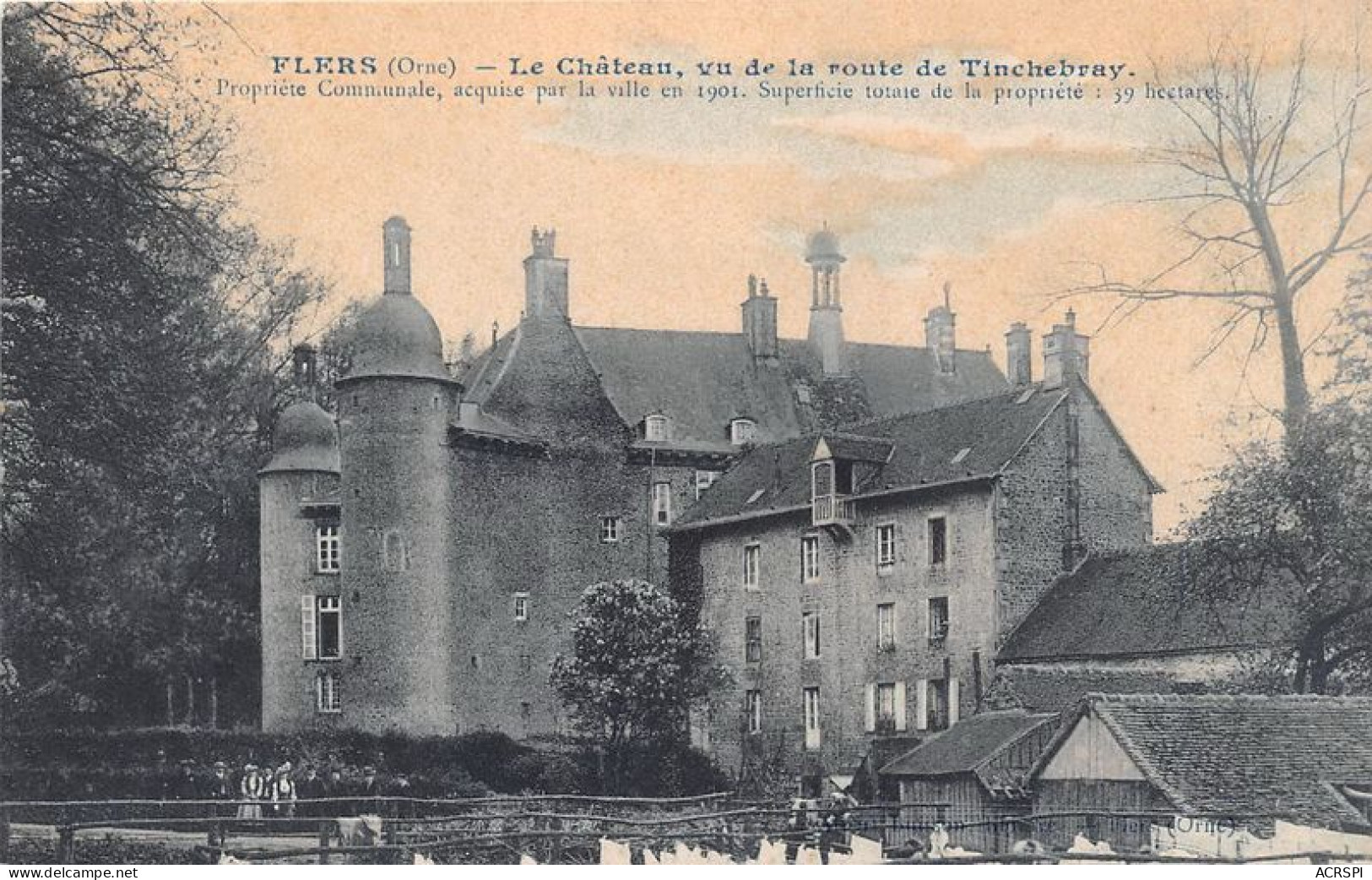 FLERS Le Chateau Vu De La Route De Tinchebray 8(scan Recto-verso) MA1415 - Flers