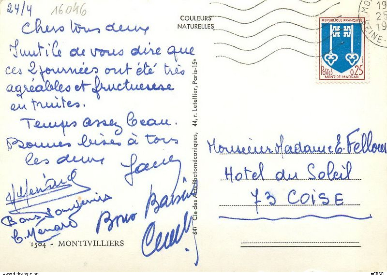 MONTVILLIERS  Souvenir  23   (scan Recto-verso)MA1412Bis - Montivilliers