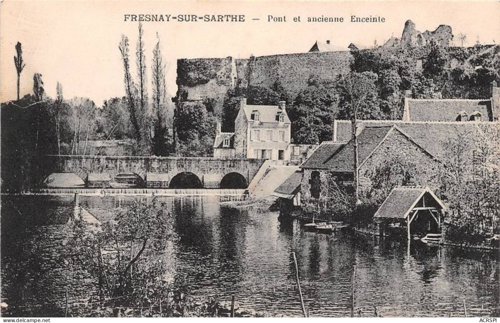 FRESNAY SUR SARTHE Pont Et Ancienne Enceinte 4(scan Recto-verso) MA1412 - La Fresnaye Sur Chédouet