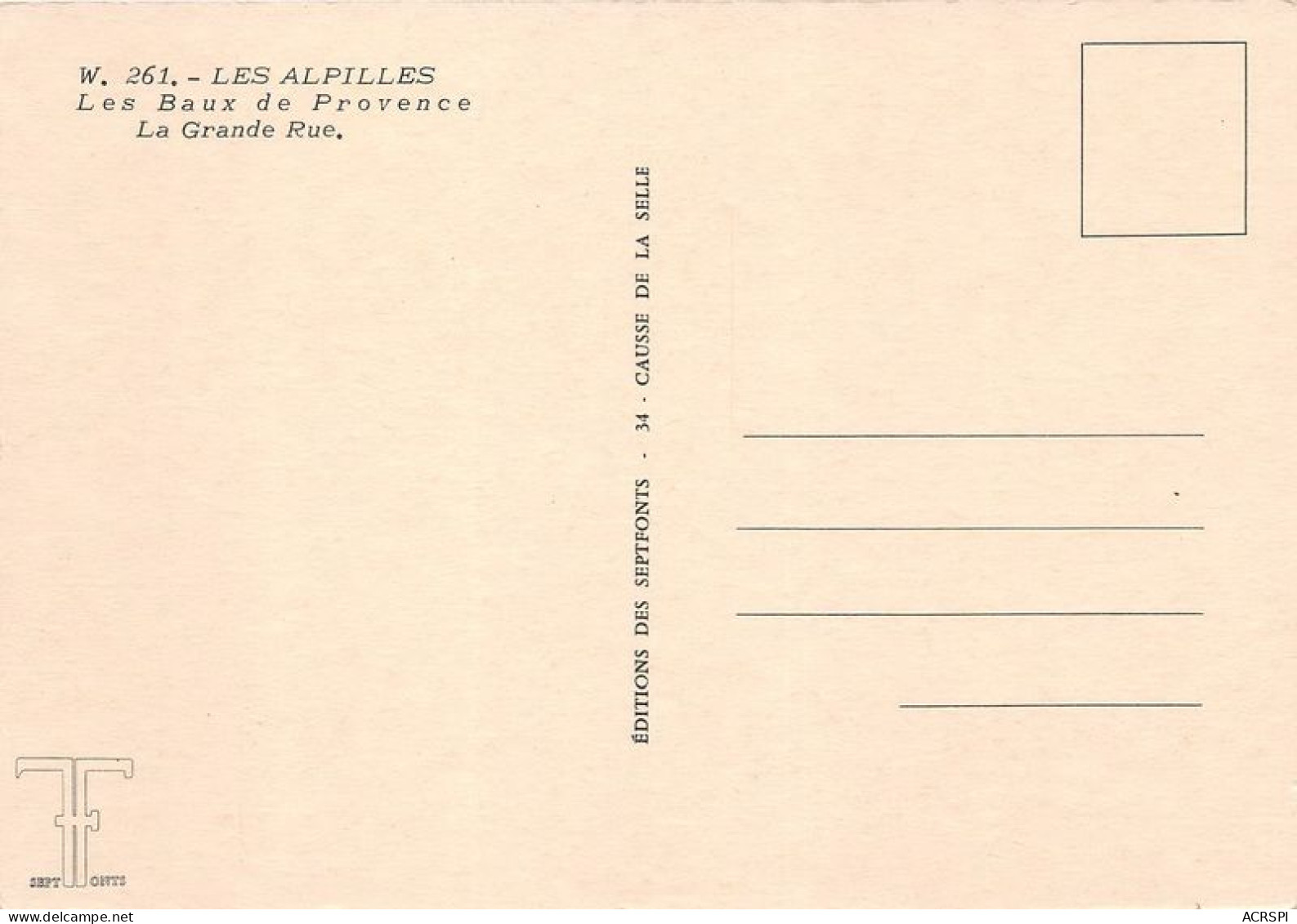 LES BEAUX EN PROVENCE Les Arpilles La Grande Rue 6(scan Recto-verso) MA1410 - Les-Baux-de-Provence