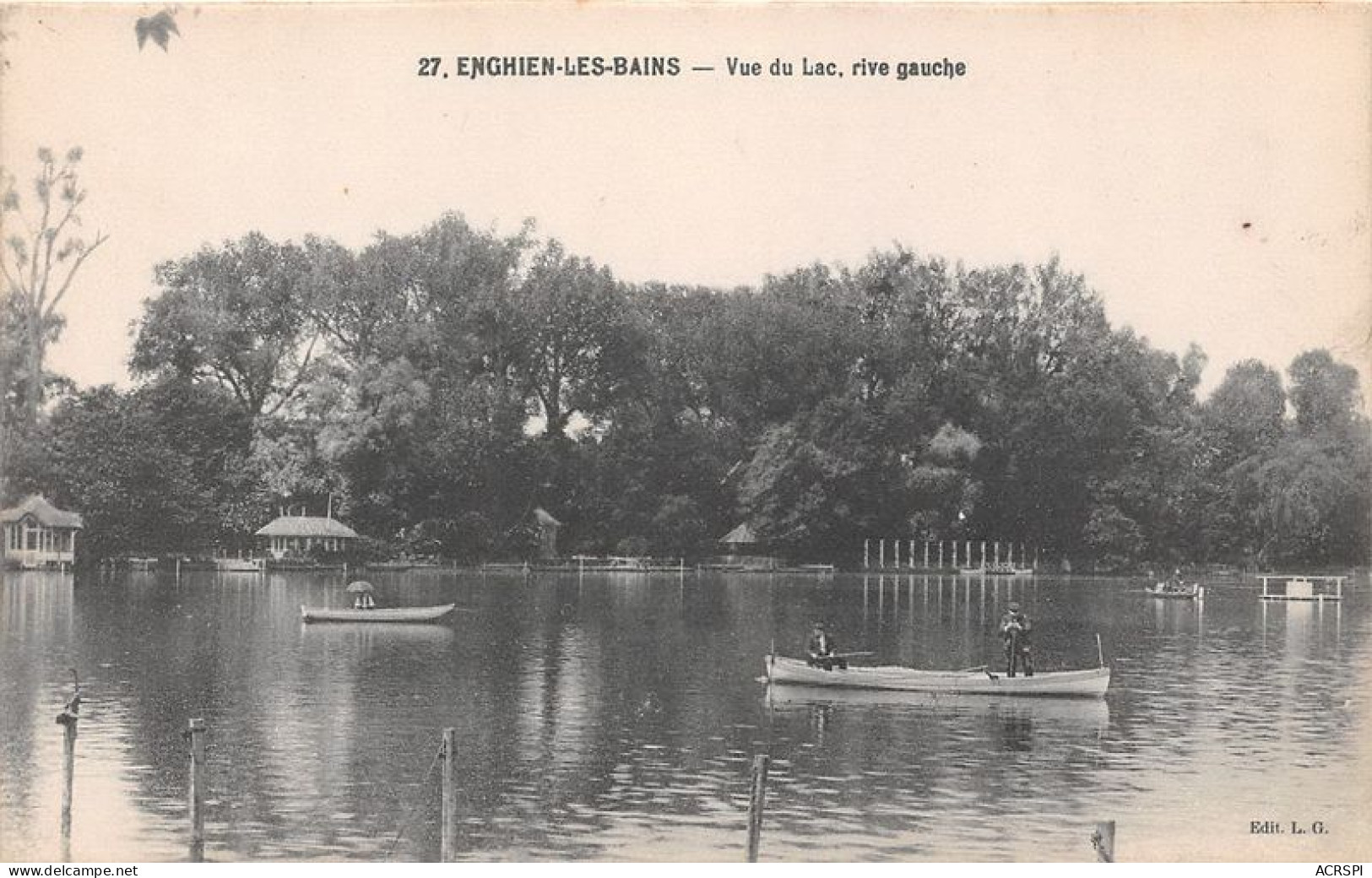 ENGHIEN LES BAINS Vue Du Lac Rive Gauche 7(scan Recto-verso) MA1408 - Enghien Les Bains