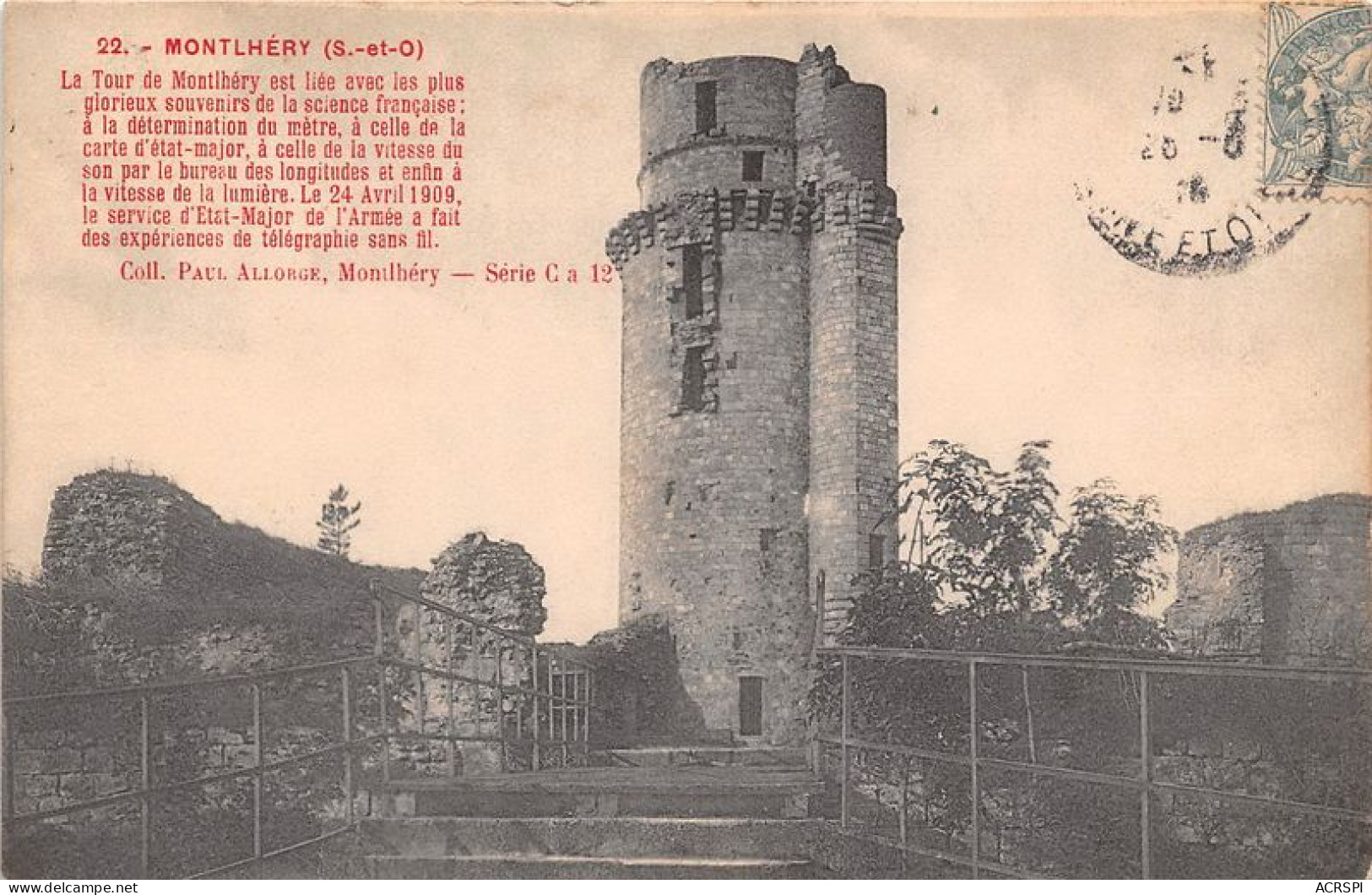 MONTLHERY La Tour De Montlhery Est Liee Avec Les Plus Glorieux  Souvenirs 13(scan Recto-verso) MA1408 - Montlhery