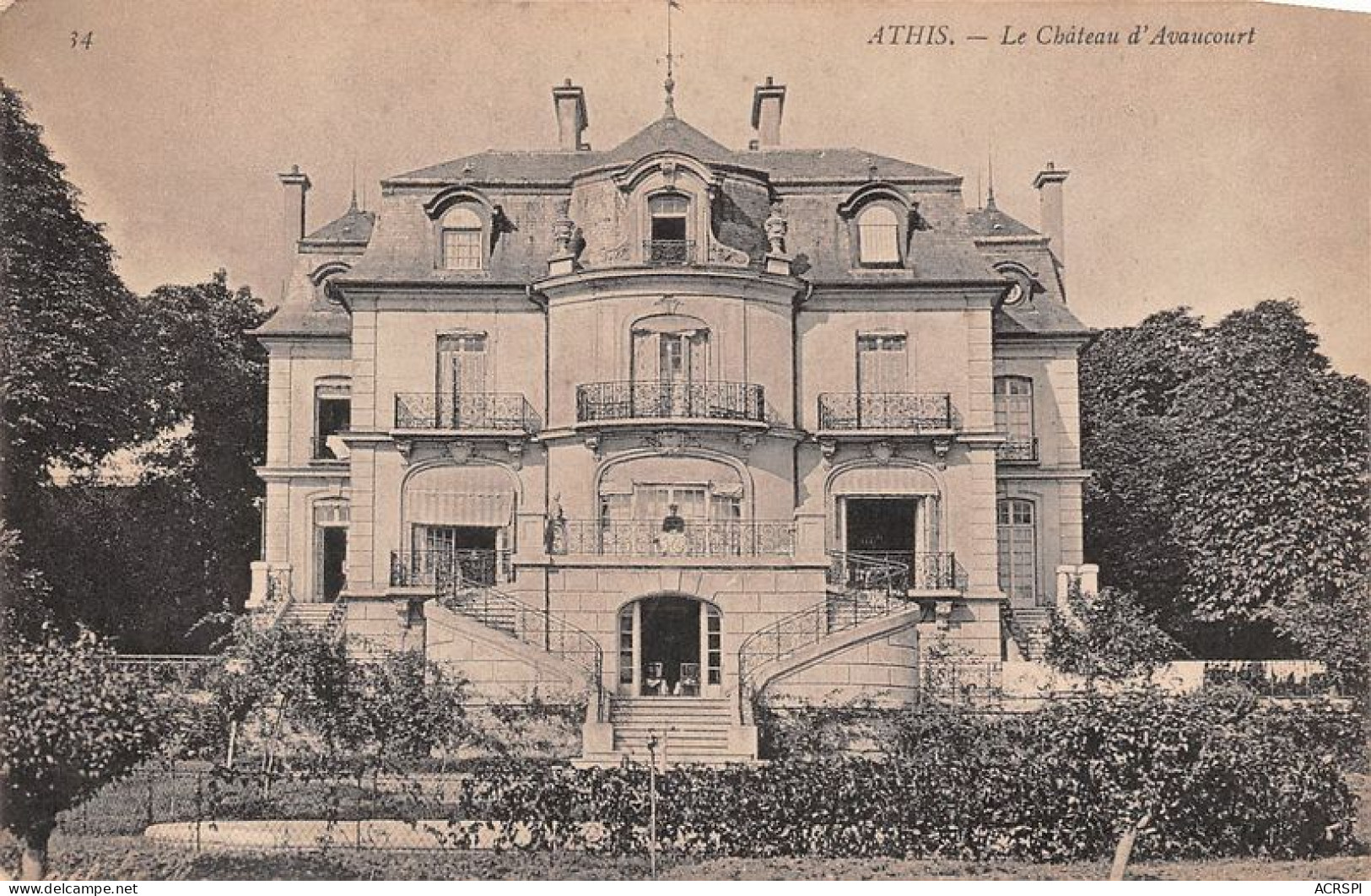 ATHIS Le Chateau D Avaucourt 25(scan Recto-verso) MA1408 - Athis Mons