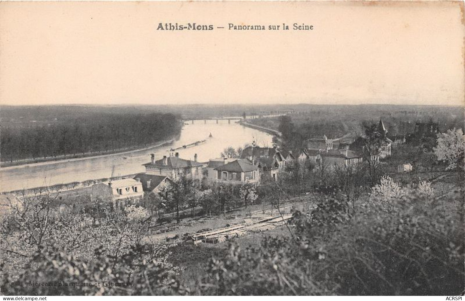 ATHIS MONS Panorama Sur La Seine 30(scan Recto-verso) MA1408 - Athis Mons