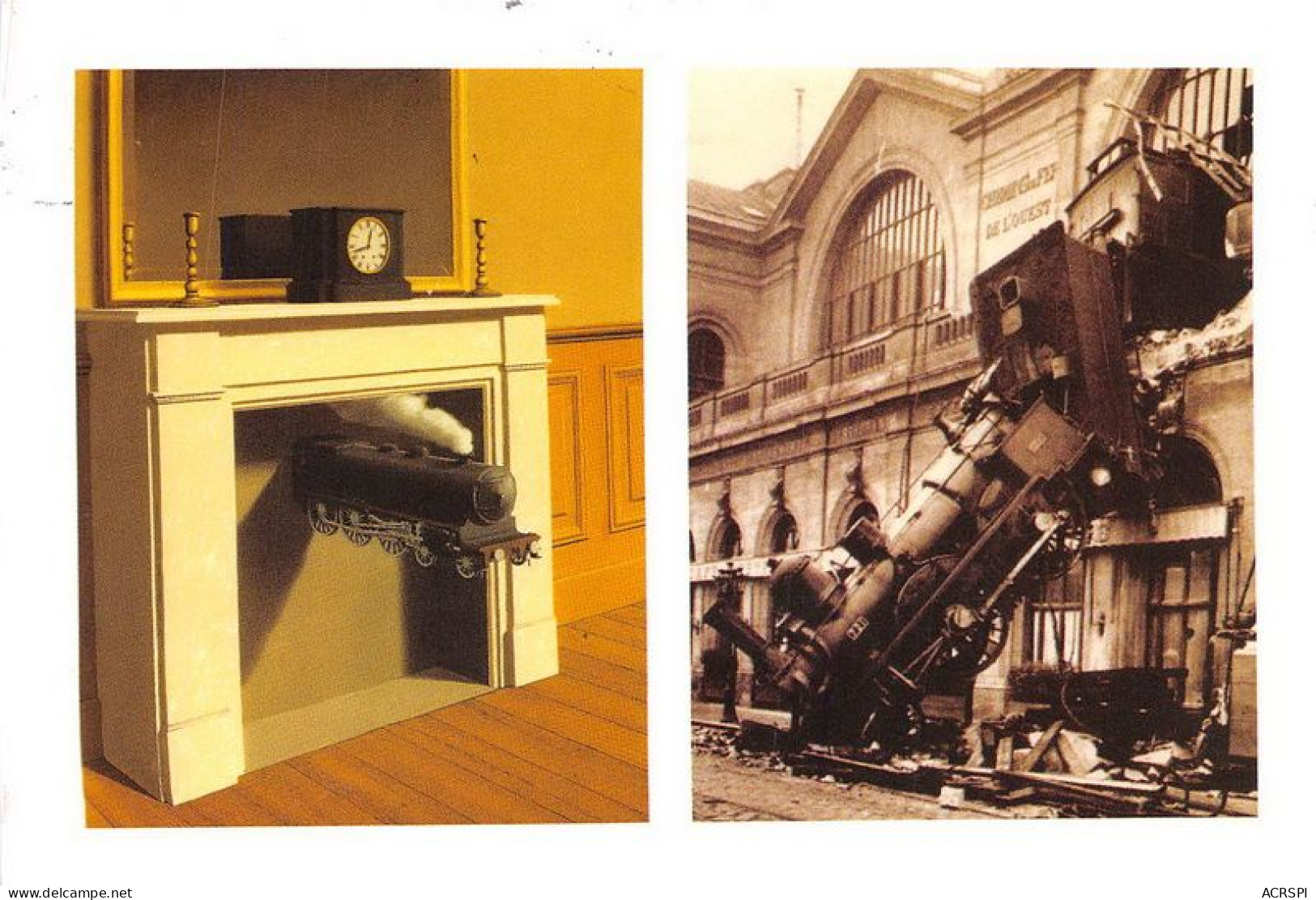 TRAINS LOCOMOTIVE Lawrence Weschler Magritte S Time Transfixed 11(scan Recto-verso) MA1401 - Trenes
