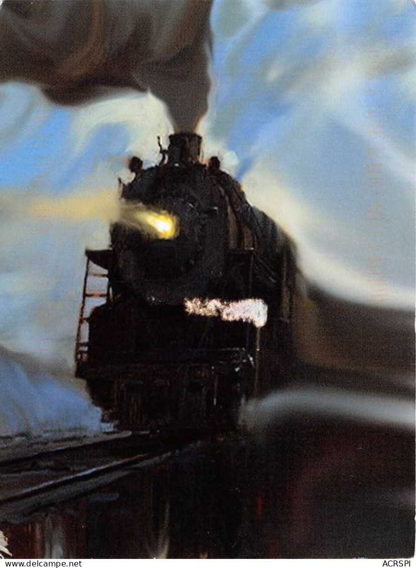 TRAINS LOCOMOTIVE Reflected Train By Dennis Buckman 21(scan Recto-verso) MA1401 - Trenes