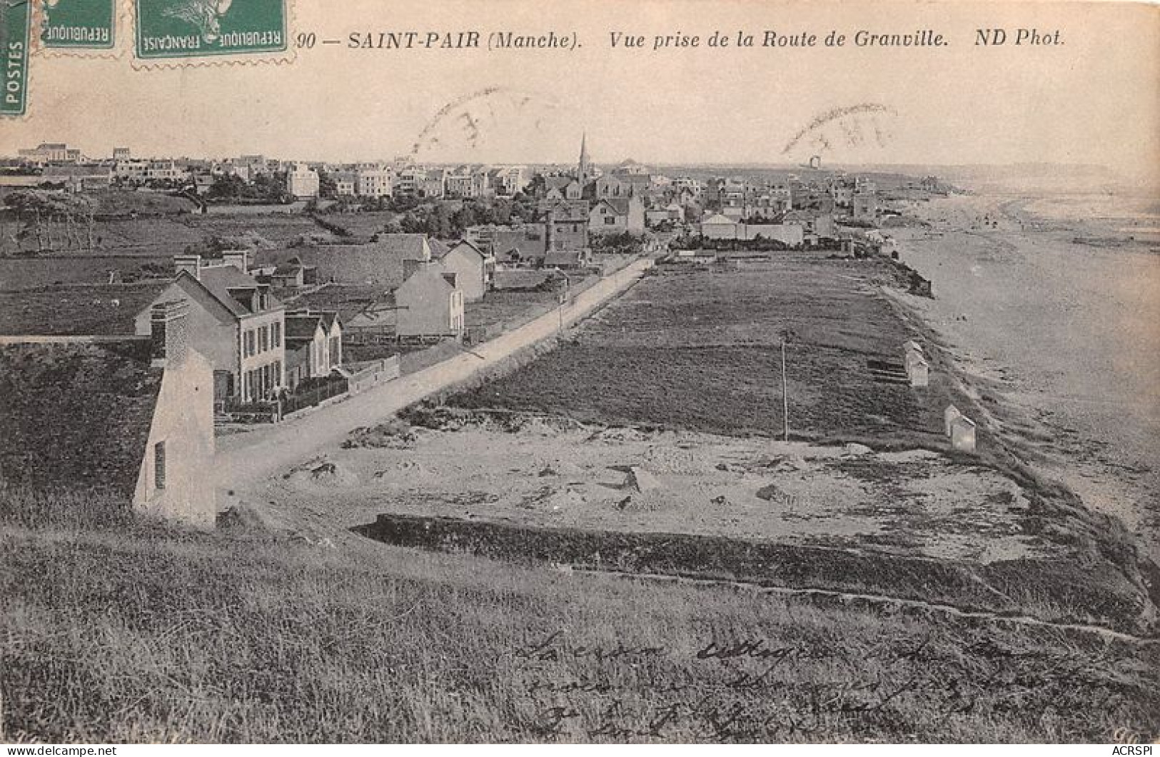 SAINT PAIR Vue Prise De La Route De Granville 17(scan Recto-verso) MA1439 - Saint Pair Sur Mer