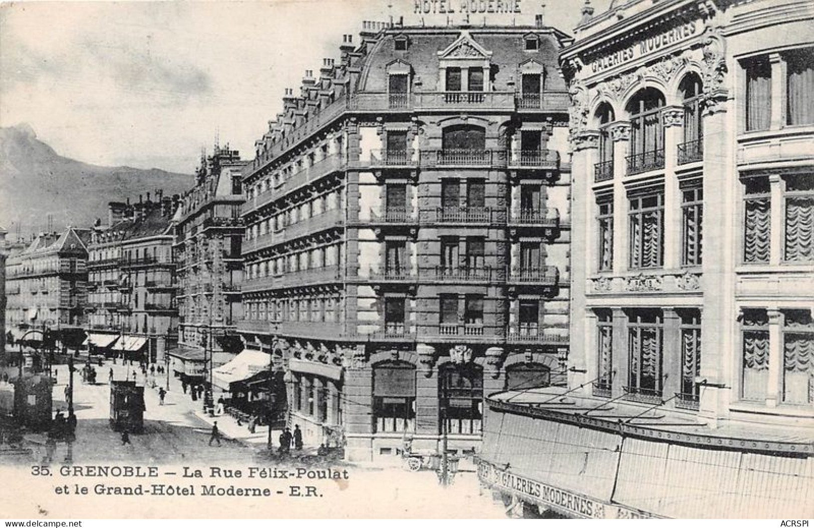 GRENOBLE La Rue Felix Poulat Et Le Grand Hotel Moderne 11(scan Recto-verso) MA1433 - Grenoble