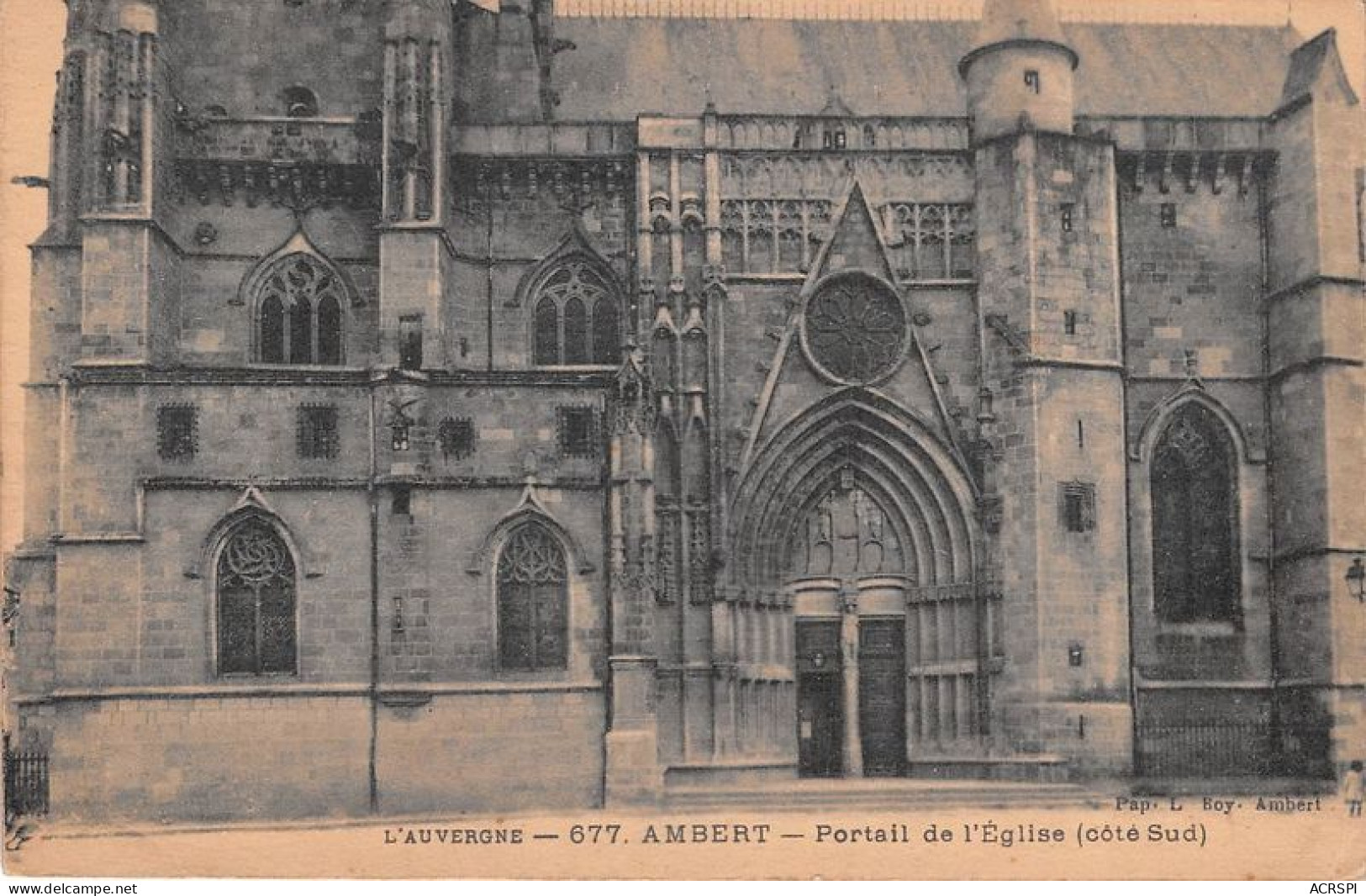 AMBERT Portail De L Eglise 22(scan Recto-verso) MA1429 - Ambert