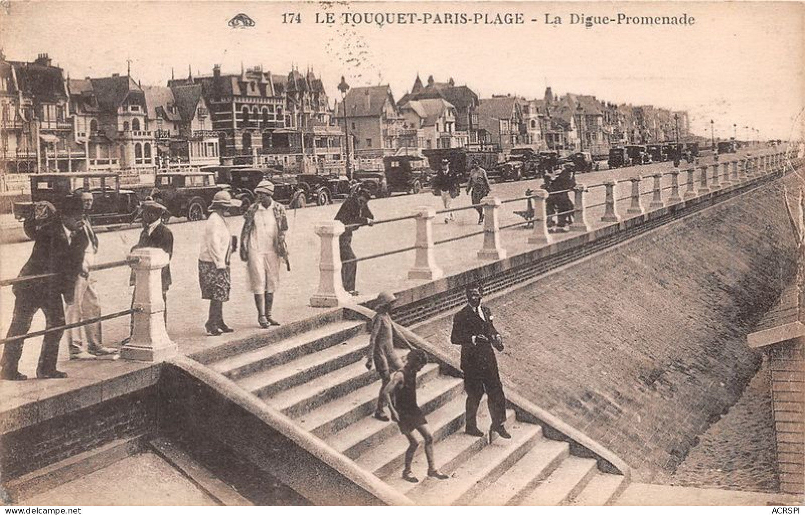 LE TOUQUET PARIS PLAGE La Digue Promenade 16(scan Recto-verso) MA1428 - Le Touquet