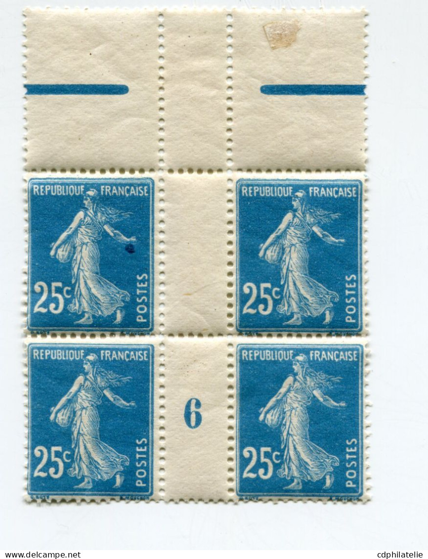 FRANCE N°140 ** EN BLOC DE 4 AVEC MILLESIME 6 ( 1916 ) - Millesimes