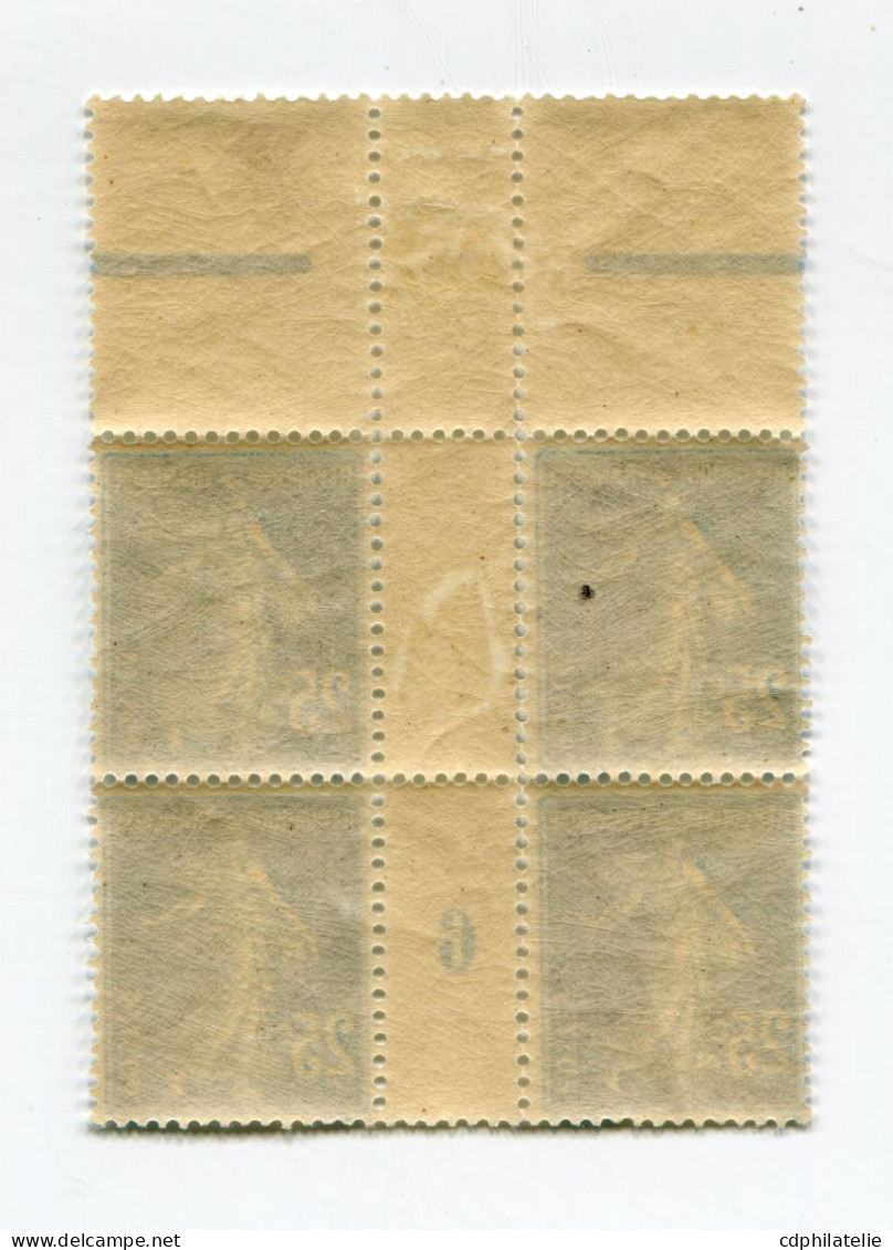 FRANCE N°140 ** EN BLOC DE 4 AVEC MILLESIME 6 ( 1916 ) - Millesimes