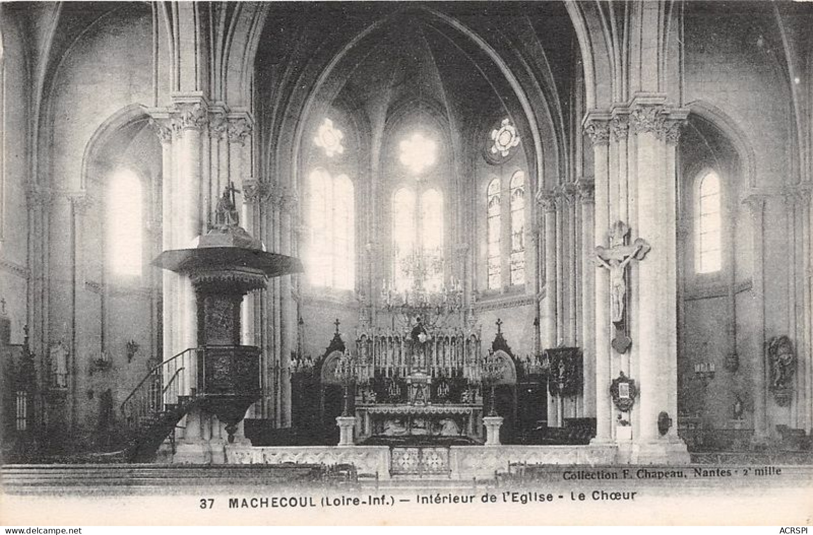 MACHECOUL Interieur De L Eglise Le Choeur 28(scan Recto-verso) MA1423 - Machecoul