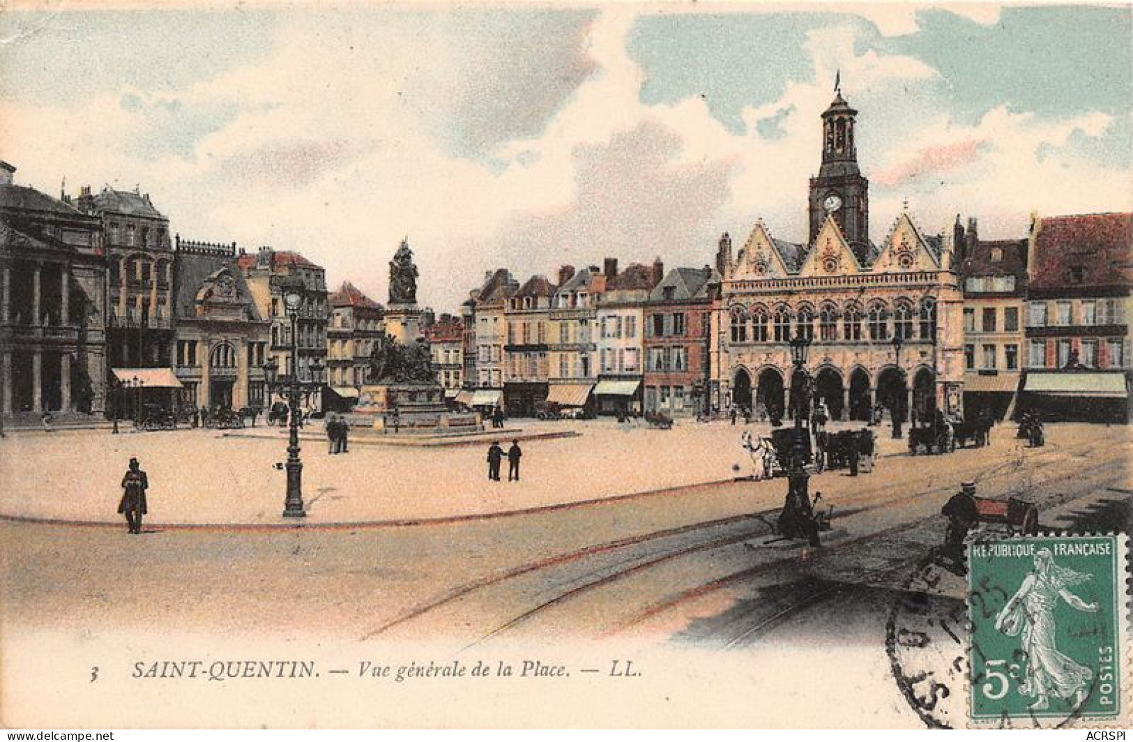 SAINT QUENTIN Vue Generale De La Place 5(scan Recto-verso) MA1420 - Saint Quentin