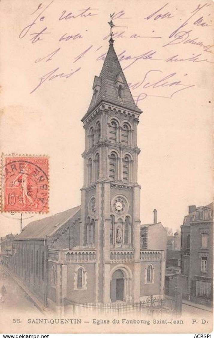 SAINT QUENTIN Eglise Du Faubourg Saint Jean 14(scan Recto-verso) MA1420 - Saint Quentin