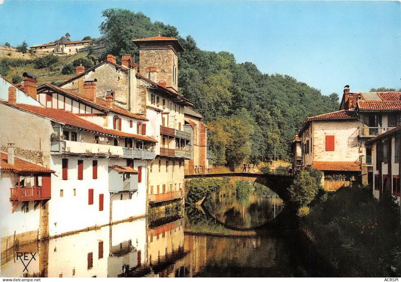 ST JEAN PIED DE PORT Vieilles Maisons Et Pont D Espagne Sur La Nive 24(scan Recto-verso) MA1417 - Saint Jean De Luz