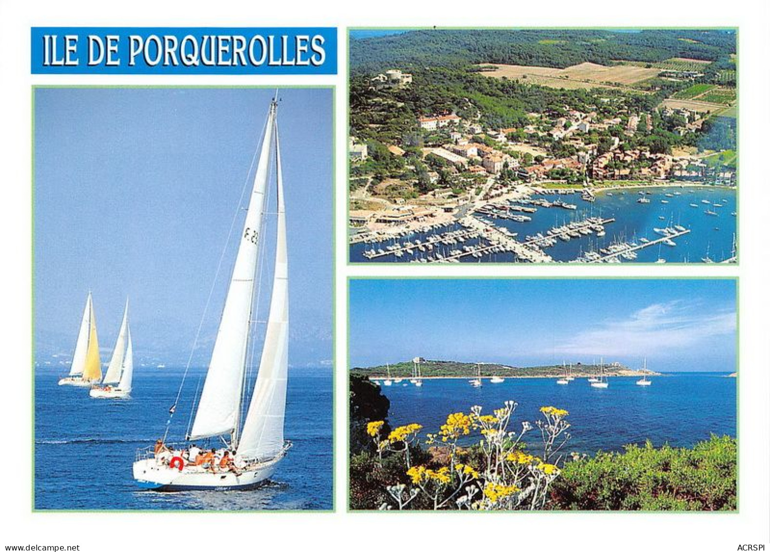 ILE DE PORQUEROLLES Vue Aerienne Plage Blanche Du Langoustier 27(scan Recto-verso) MA1453 - Porquerolles