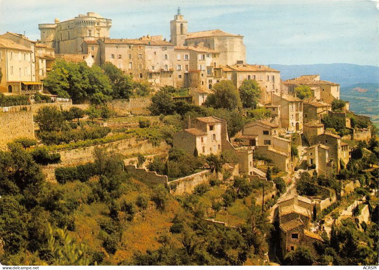 GORDES Vue Generale Du Pittoresque Village Et  Du Chateau 25(scan Recto-verso) MA1452 - Gordes