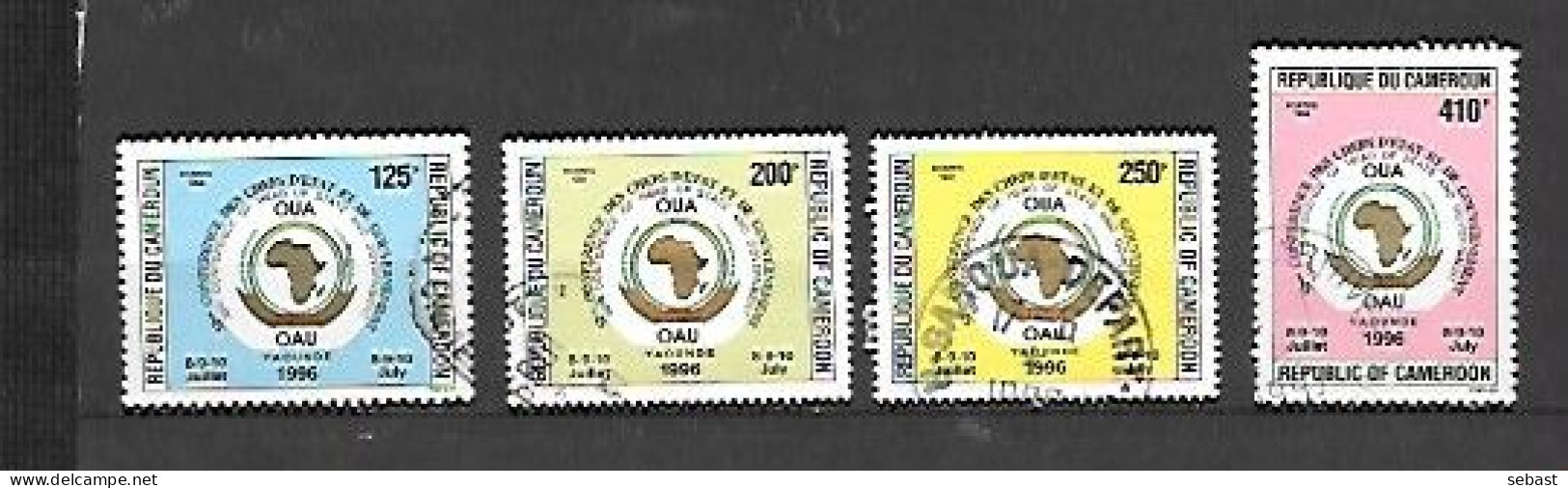 TIMBRE OBLITERE DU CAMEROUN DE 1996 N° MICHEL 1221/24 - Kameroen (1960-...)
