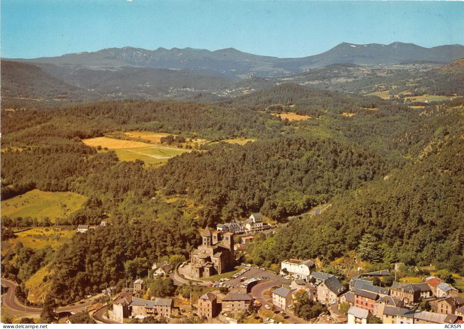 SAINT NECTAIRE Vue Aerienne A L Horizon La Chaine Du Sancy 5(scan Recto-verso) MA1450 - Saint Nectaire